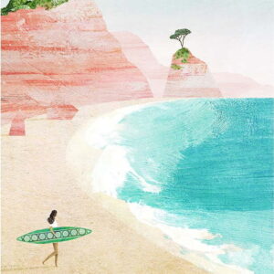 Plakát 30x40 cm Surf Girl - Travelposter. Nejlepší vtipy na světě na každý den.