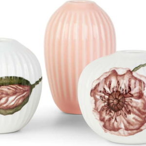 Sada 3 miniaturních porcelánových váz Kähler Design Hammershøi Poppy. Nejlepší vtipy na světě na každý den.
